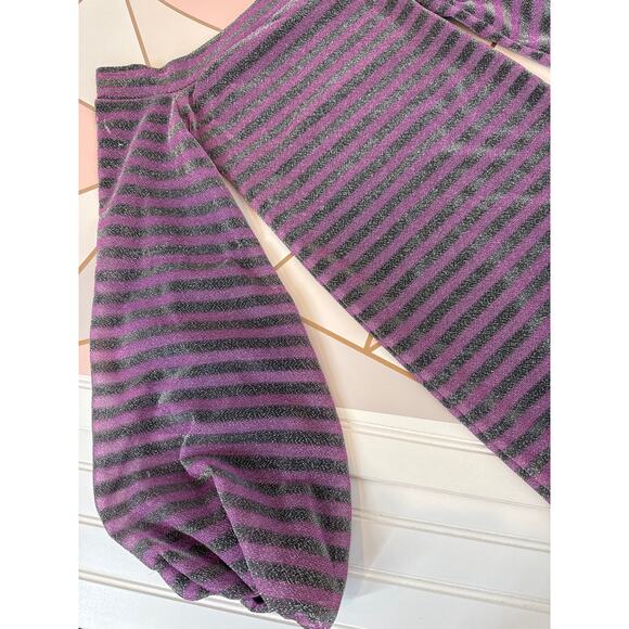 Cesar Galindo Striped Off The Shoulder Knee Length Dress Designer Size XXS - Picture 2 of 5